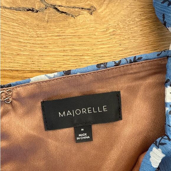 Majorelle - Ailish Ditsy Floral Mini Dress in Blue & White - Picture 3 of 5